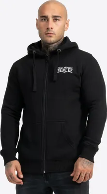 Obrázok produktu pre Pánska tepláková bunda s kapucňou a zipsom slim fit CHEST LOGO Black M BENLEE