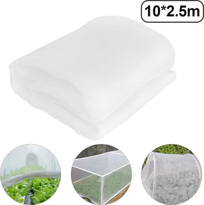 Produktbild von Gartennetz Insektennetz,Gemüsenetz Garten,Pflanzenschutznetz, Insektenschutznetz Feinmaschig, Blumen Schutznetz, 2.5X10m