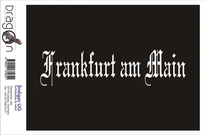 Produktbild von Aufkleber / Autoaufkleber - JDM / Die cut / Auto / OEM - Stadt Frankfürt am Main - 200x60mm rot - Heckscheibe / Heckscheibenaufkleber