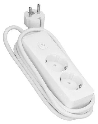 Imagen del producto de Regleta de enchufes - Regleta de enchufes doble con interruptor, 3 metros, cable de 3 conductores, cable de 1,5 mm², i