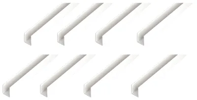 Zdjęcie produktu dla Alberts 8 x profil U, aluminium, biały, 10 x 18 x 10 x 1 mm, długość 1 m