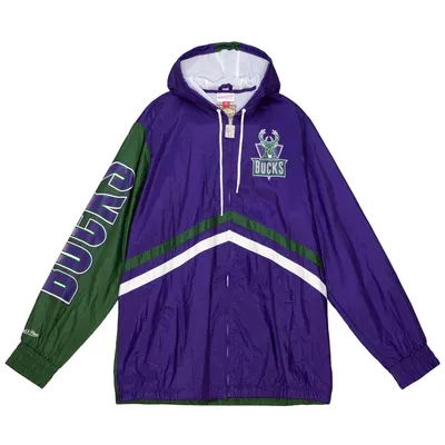 Zdjęcie produktu dla Kurtka wiatrówka Mitchell & Ness - Milwaukee Bucks - M