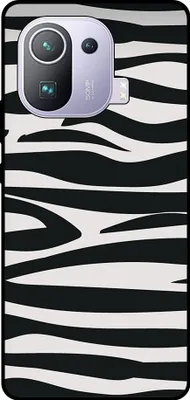 Immagine prodotto di Smartphonica Custodia per telefono adatta a Xiaomi Mi 11 Pro con stampa zebrata - Custodia posteriore in TPU con design zebrato - Nero Bianco