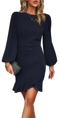Produktbild von Vintage-Cocktailkleid für Damen mit Ausschnitt-Design