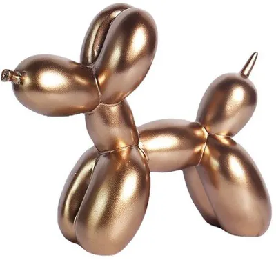Produktbild von Unyqoos® Ballonhund-Figur (goldfarben, Harz) – moderne Dekofigur für Wohnzimmer & Büro, künstlerischer, langlebiger Blickfang