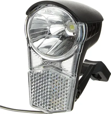 Produktbild von BÜCHEL Fahrradlicht mit Schalter, Dynamo Betrieb möglich, 12 LUX I StVZO Zulassung, Fahrradlampe vorne, Fahrrad Scheinwerfer, Schwarz