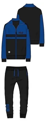 Immagine prodotto di Completo pigiama da uomo Inter con zip e logo