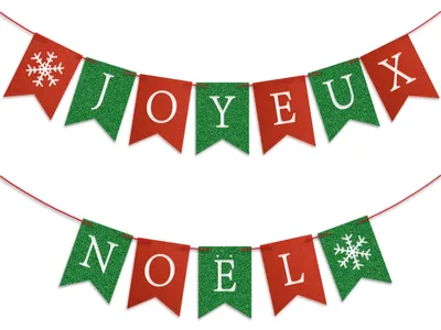 Joyeux Noël Banner A – 1 Stück, 15 x 20 cm