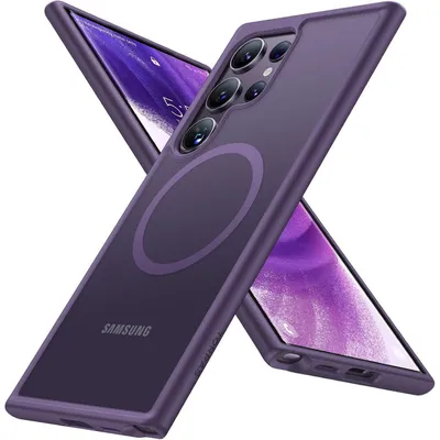 Produktbild von Schutzhülle für Samsung Galaxy S24 Ultra MagSafe Militärschutz Matt Lila