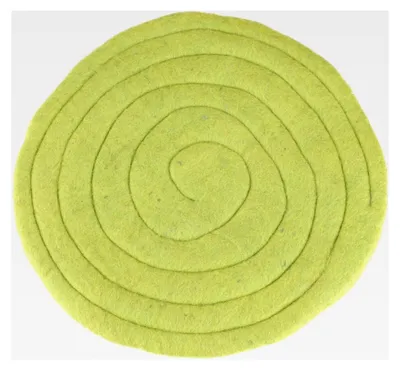 Produktbild von Filzstuhlauflage, Sitzkissen, Gesteppte Filzkissen - Lemongrün, 1x35x35 cm