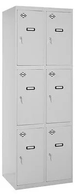 Image de Casier-armoire Simonlocker Desm. 3 Portes 2/6 400 (800) Gris Gris Taquilla 1800x800x500 - Simonrack