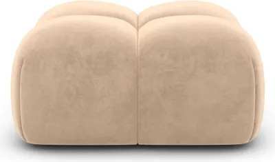 Produktbild von Samtstoff Pouf Valora Beige
