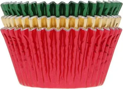 Produktbild von 36 Muffinförmchen Weihnachts Mix Metallic