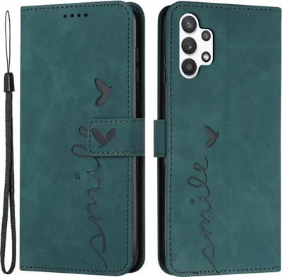 Produktbild von Samsung Galaxy A13 4G Hülle - Coverup Smile Klapphülle - Grün