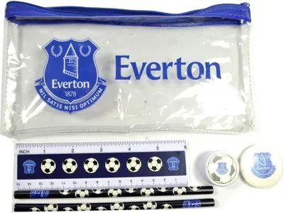 Produktbild von Everton FC - Súprava písacích potrieb BS3737 (jedna veľkosť) (transparentná/modrá)