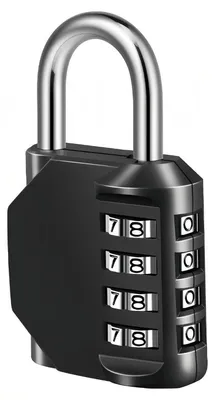 Productafbeelding van Cijferslot, hangslot, 4-cijferig, zinklegering, geschikt voor lockers, garages, koffers