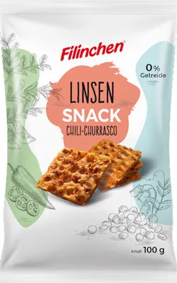 Produktbild von Filinchen Linsen Snack Chili-Churrasco 100g