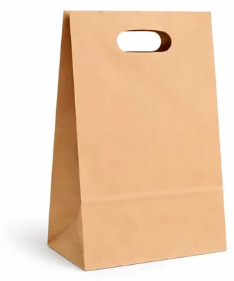 Produktbild von Große Papiertragetaschen mit Tragegriff - Kraftpapier – stabil 500 St.