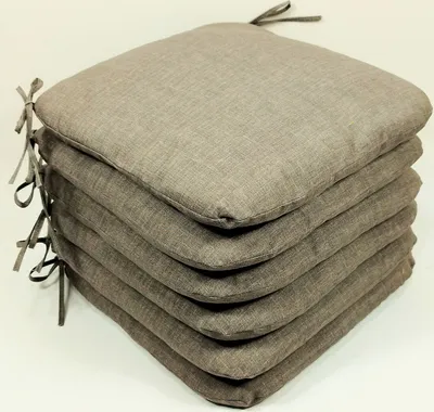 Produktbild von Rattani Sitzkissen Stuhlkissen Billy 40 x 40 cm dunkel grau, Set 6