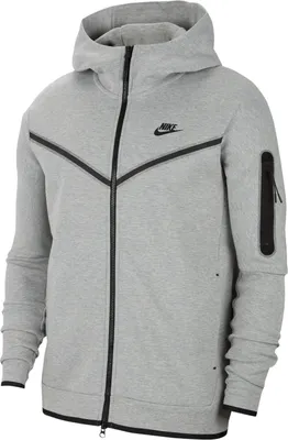 Produktbild von Nike M Nsw Tch Flc Hoodie Fz Dk Grey Heather/Black S