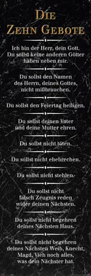 Produktbild von Die 10 Gebote - Schwarz - Religion Inspirations Slim Poster - Größe 30,5x91,5 cm