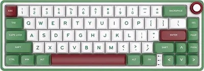 Image de ROYAL KLUDGE R65 Clavier gaming Green Sand Brown Switch