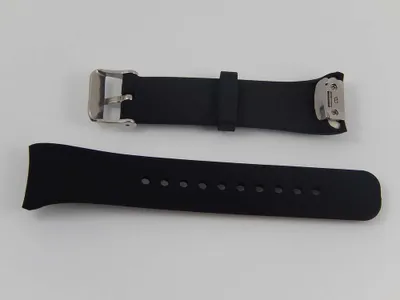 Produktbild von vhbw Ersatz Armband kompatibel mit Samsung Gear Fit 2 SM-R360 Fitnessuhr, Smartwatch - 11,9cm + 8,7 cm Silikon schwarz
