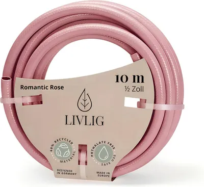 Produktbild von Gartenschlauch 10 m, 1/2 Zoll, rosa, UV-beständig, für Garten