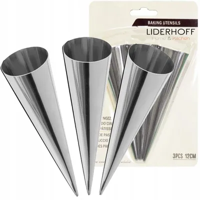 Produktbild von Liderhoff Backformen für Sahneröllchen, Metall, 3 Stück