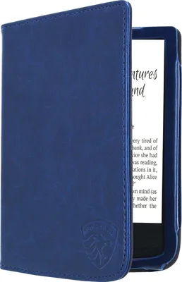 Produktbild von Dutch Shield - Luxe Case Hülle für das PocketBook Basic Lux 4 Ebook - Klapphülle Ereader Schutzhülle Cover Blau