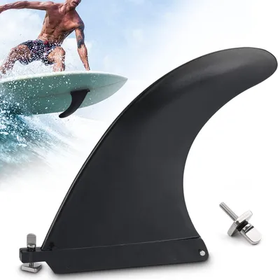 Image de SUP, ailette universelle, en nylon, noire, 1 pièce, pour paddleboards