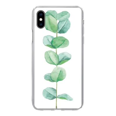 Produktbild von MuchoWow® Handyhülle Schutzhülle Hülle für iPhone Xs Aquarell - Eukalyptus - Pflanze Silikon Softcase Handy Hülle - Handytasche