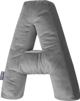 Obrázek produktu pro Bellochi dekorativní polštáře do dětského pokoje - šedé písmeno A, 42 cm