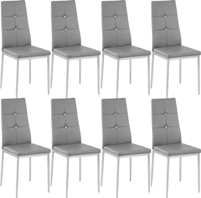 Produktbild von tectake® Set Esszimmerstuhl Julien gepolstert mit Kunstlederbezug 40 x 42 x 97 cm
