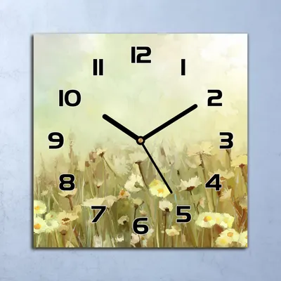 Produktbild von Wanduhr Echt-Glas-Küchenuhr Wiesendesign Papier Quarz 30x30 Deko Bilder