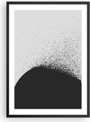 Produktbild von Gerahmtes Poster - Schwarzer Rahmen - Abstraktion Schwarzweiß Geometrie - 50x70 cm - Wand Bild - Wanddeko - Wandbilder - Kunstposter - Wandposter - Bilderrahmen - Bilder - Kunstdruck - P2BPA50x70-4922