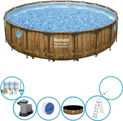 Zdjęcie produktu dla Bestway Pool Power Steel Swim Vista - Zestaw basenowy - 488x122 cm