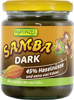 Image de CREME DE CHOCOLAT AUX NOISETTES SAMBA250 g - RAPUNZEL