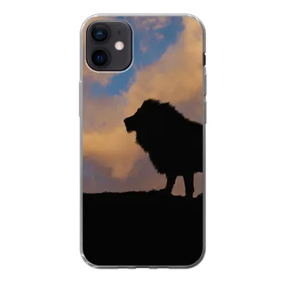 Produktbild von MuchoWow® Handyhülle Schutzhülle Hülle für iPhone 12 mini Löwe - Sonnenuntergang - Wild Silikon Softcase Handy Hülle - Bild