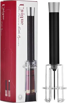Produktbild von Korkenzieher, Luftdruckkorkenzieher, Flaschenöffner, Flaschenöffner, Weinzubehör (Schwarz)
