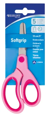Produktbild von WESTCOTT E-20580 00 Schere Kids Softgrip Kunststoffgriff in pink asymmetrisch rund 13cm/5
