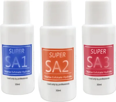 Produktbild von Aqua Peeling Lösung, 3 Flaschen à 30 ml, Hautverjüngung, feuchtigkeitsspendende Formel, 3 Flaschen à 30 ml