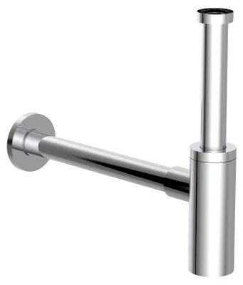 Design-Siphon für Waschbecken, Chrom, 1 1/4"