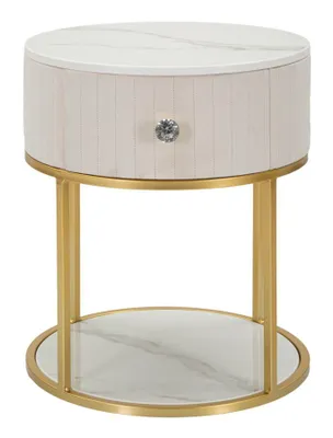 Productafbeelding van Mauro Ferretti wanddecoratie, afmetingen 58,4 x 5,1 x 63,5 cm, beige en goudkleurig