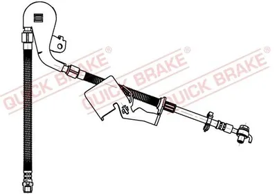 Produktbild von QUICK BRAKE 58.804X Bremsschlauch Vorne Rechts passend für PEUGEOT 407 SW (6E) 407 (6D) 407 Coupe (6C) 407 SW Kasten / Kombi (6E) für CITROËN C6 (TD)