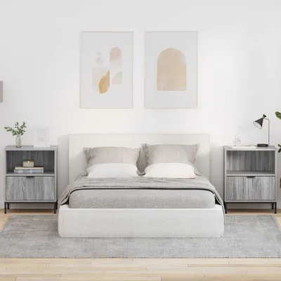 Obrázek produktu pro vidaXL Noční stolek, 2 kusy, barva Sonoma, rozměry 49 x 36 x 61 cm, materiál: dřevotříska