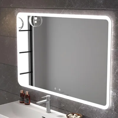 Produktbild von Badspiegel MYKONOS mit integriertem LED-Licht und Touch-Funktion