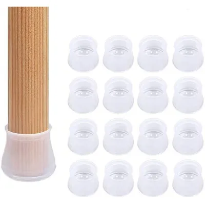 Produktbild von Möbelfüße, Stuhlbeinkappen, Silikon, Möbelbeinschutz, Tischfüße, Bodenschutz für Zuhause, durchsichtig, 16PCS