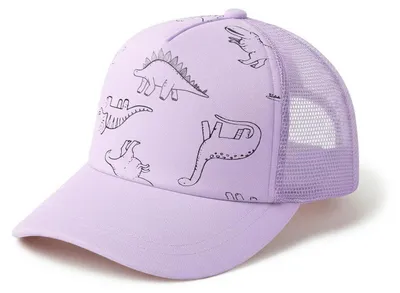 Produktbild von Baseball Cap für Kleinkinder mit Dinosaurier-Muster, Größe L, Lila, 3-5 Jahre