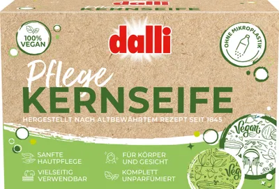 Image de dalli Soins Savon de Marseille Végétalien pour le corps et le visage 1 pièce 125g